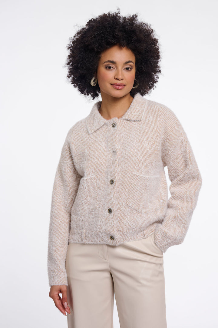 Beige herringbone