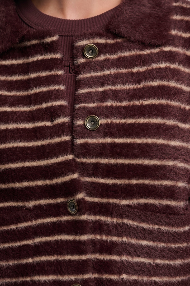 Chocolate bean oat striped