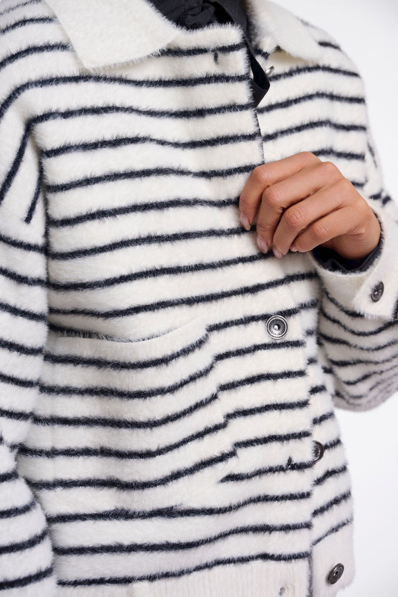 Black white striped