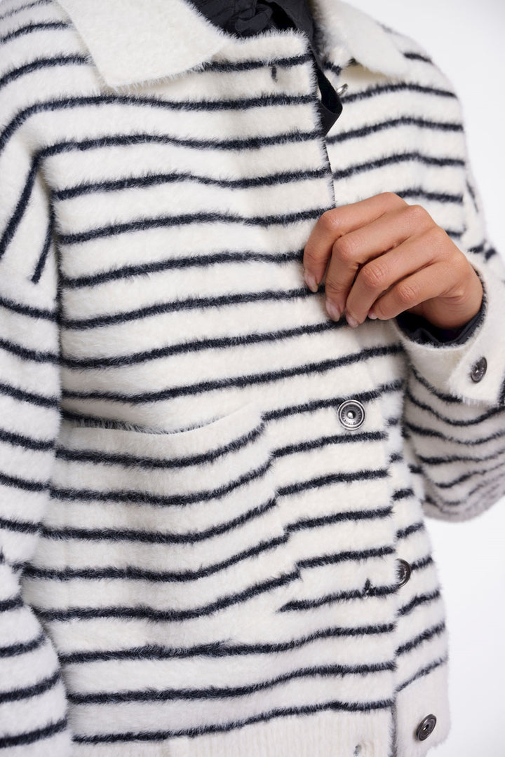Black white striped