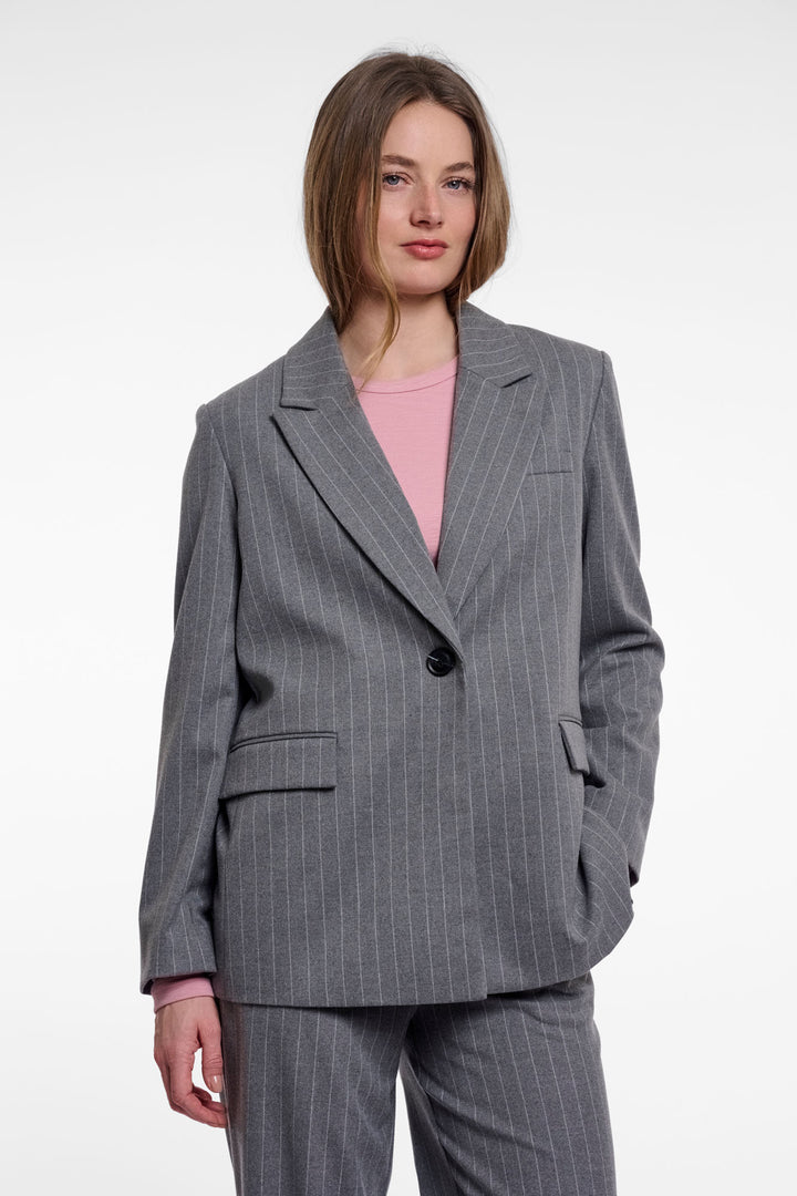 Mid grey pinstripe