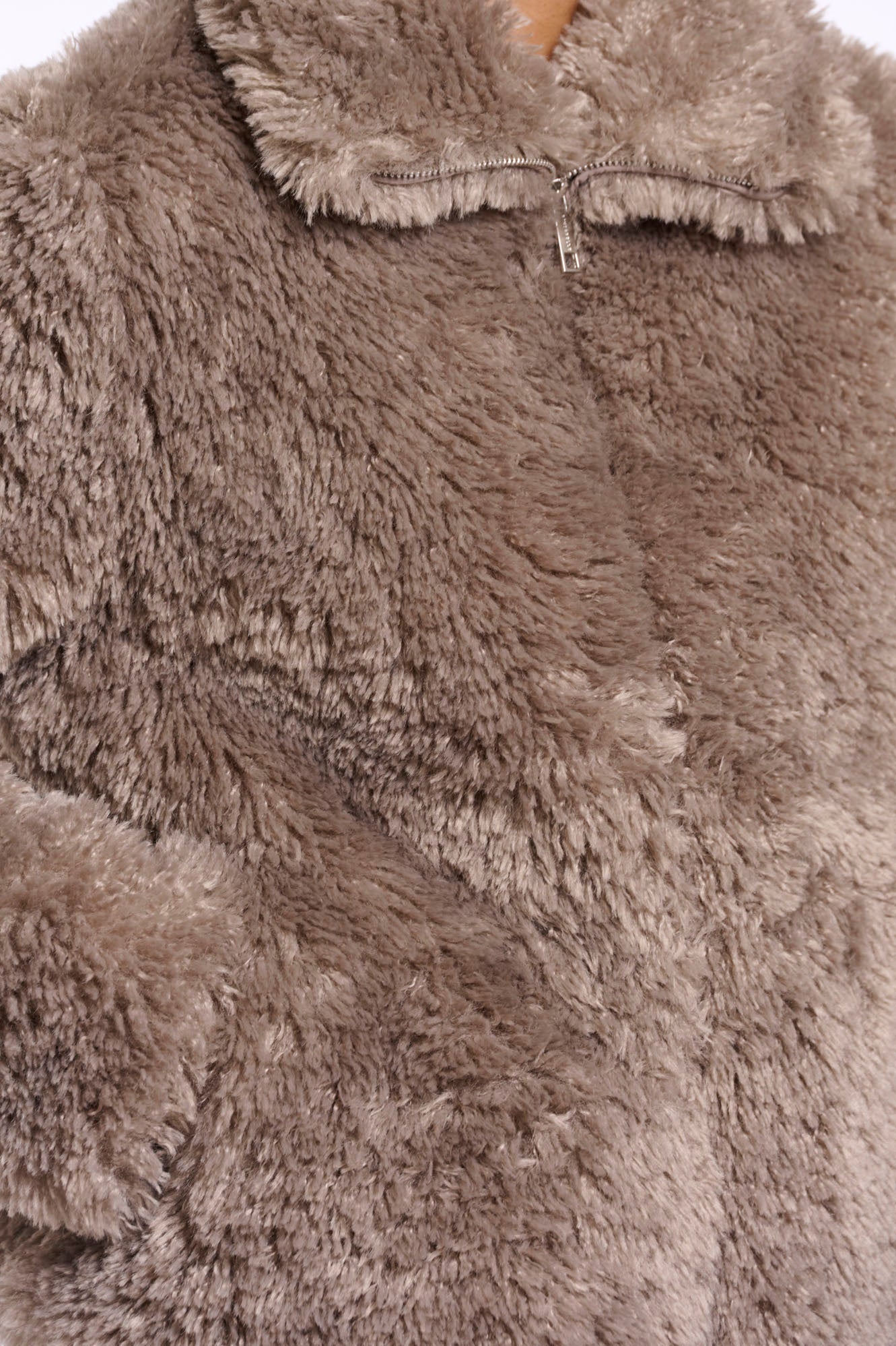 Taupe mongolian fur