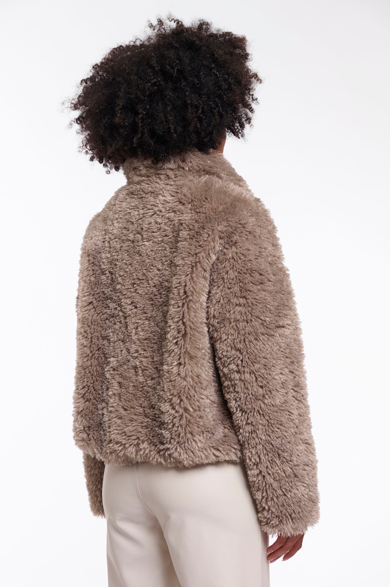 Taupe mongolian fur
