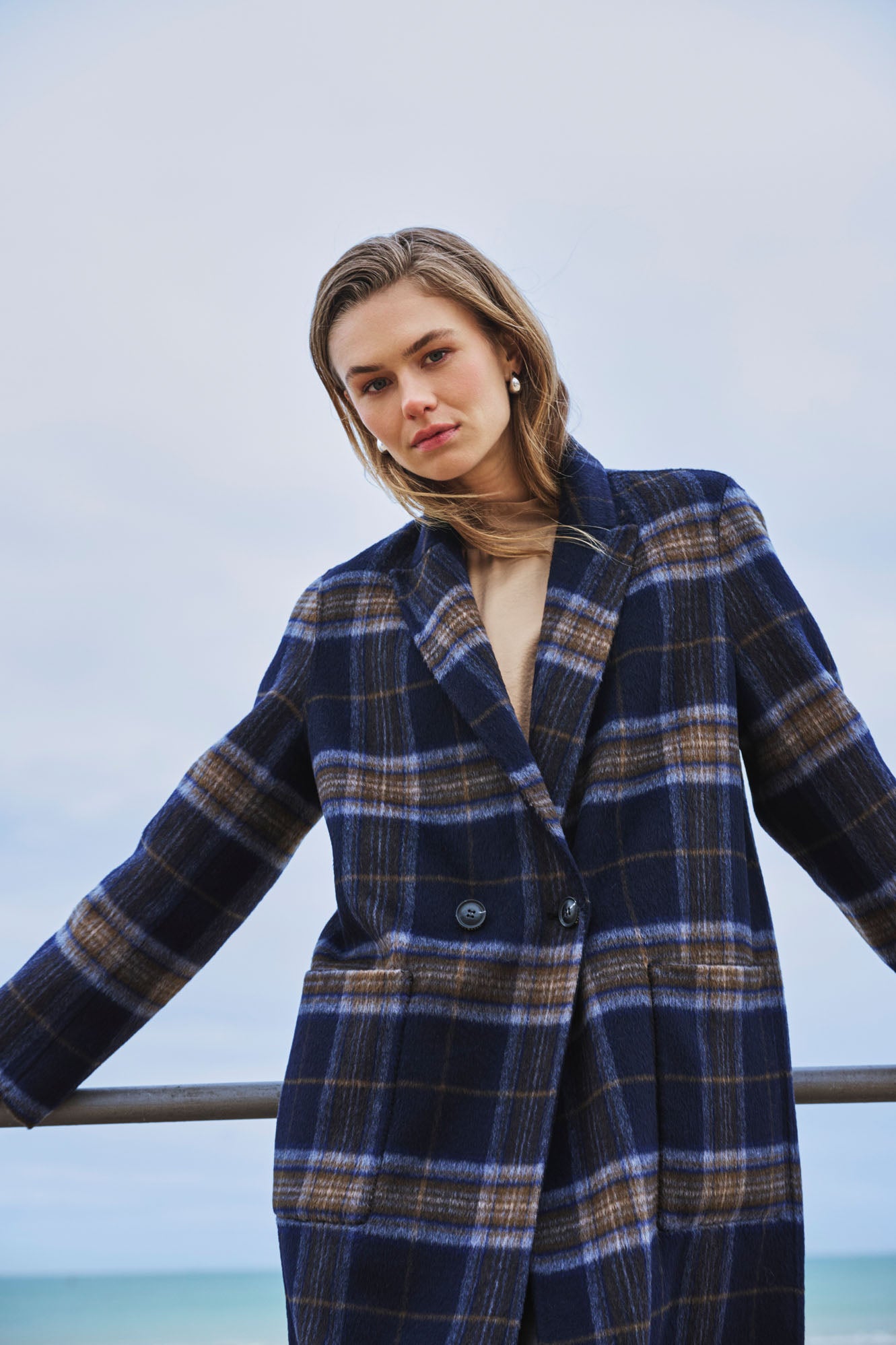 Dark navy check and dark navy