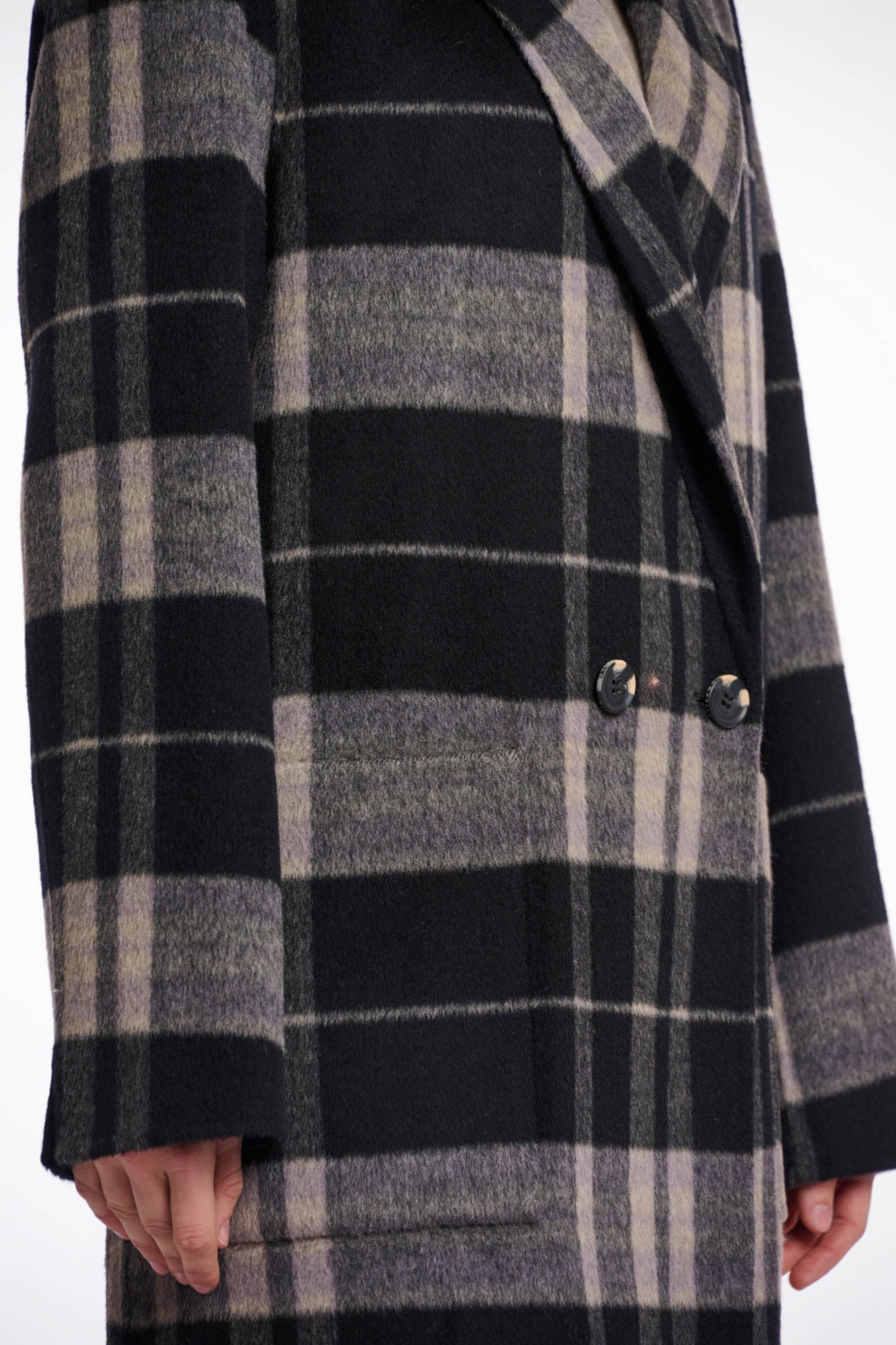 Night grey check and black