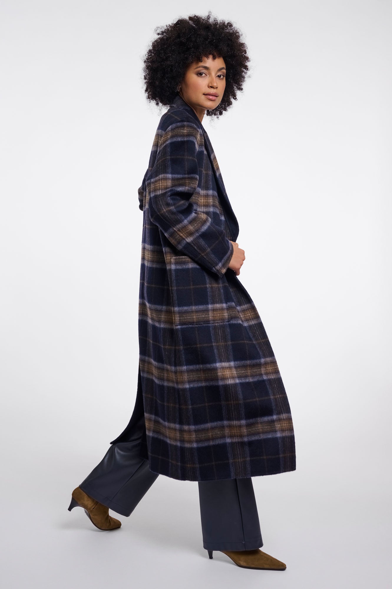 Dark navy check and dark navy
