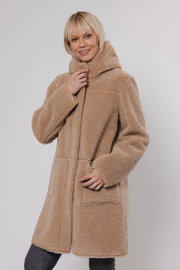 Rino & Pelle Alina Long Reversible Coat Oat