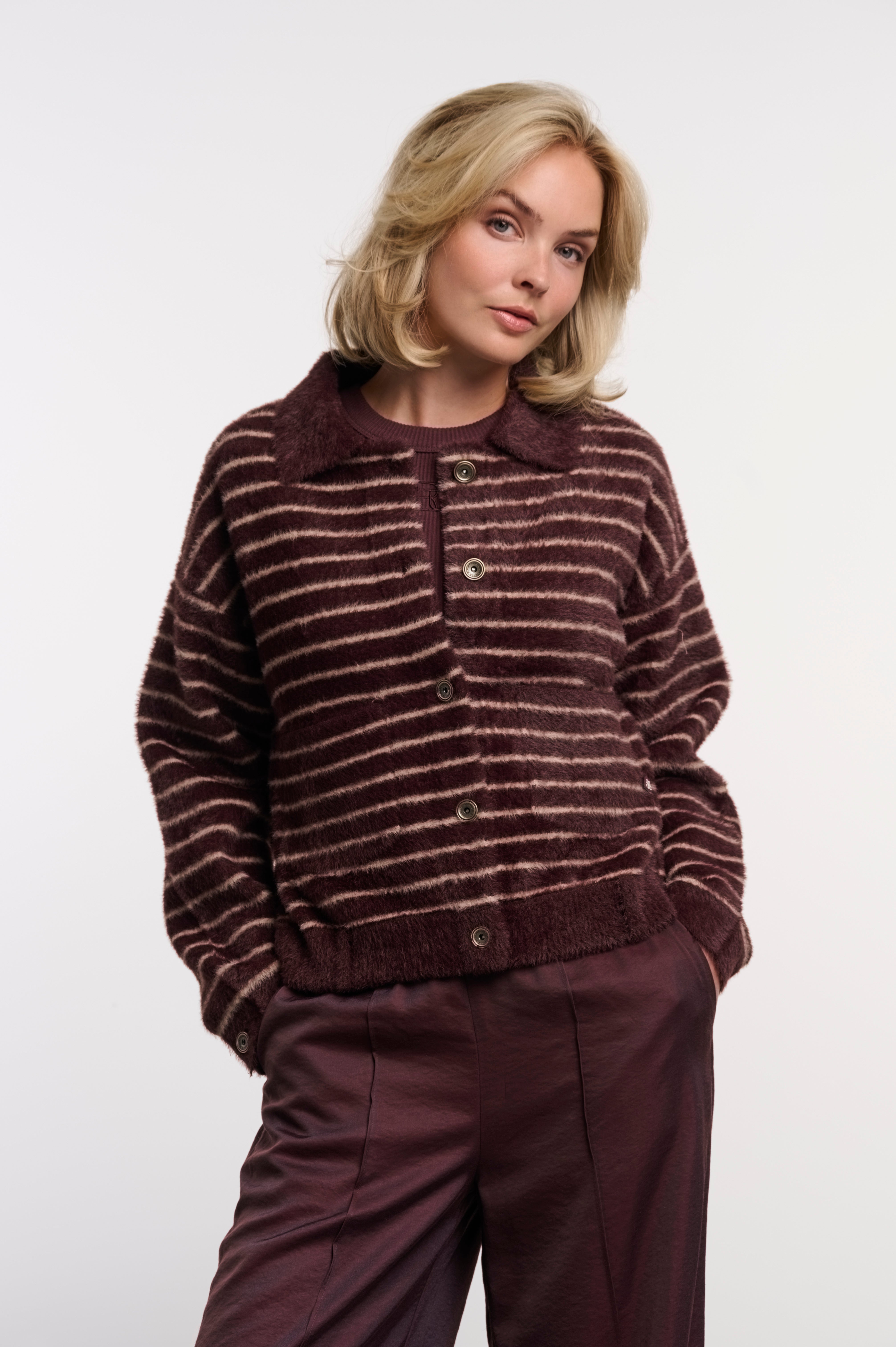 Chocolate bean oat striped
