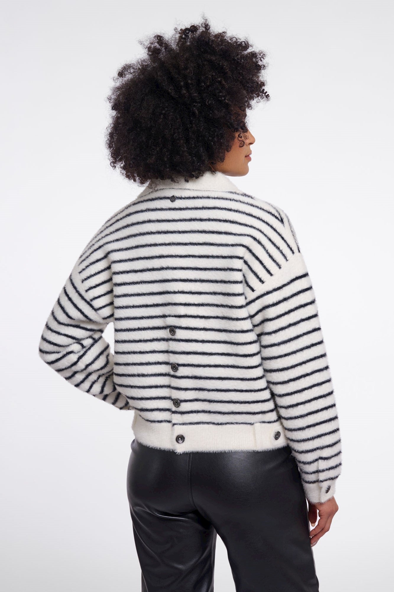 Black white striped