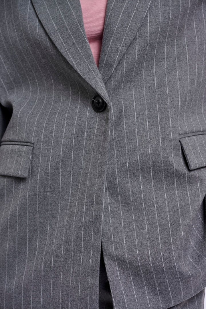 Mid grey pinstripe