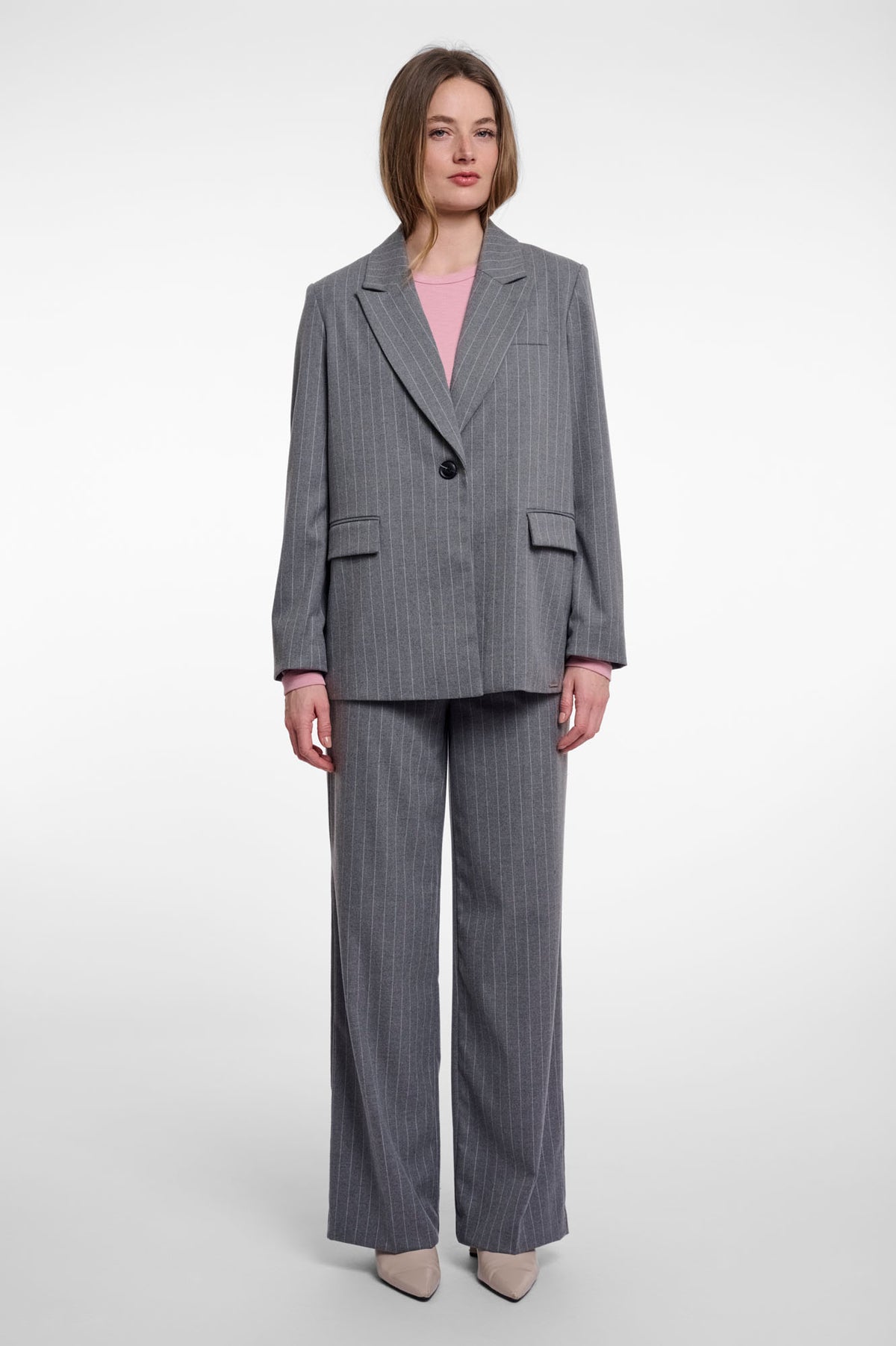 Mid grey pinstripe
