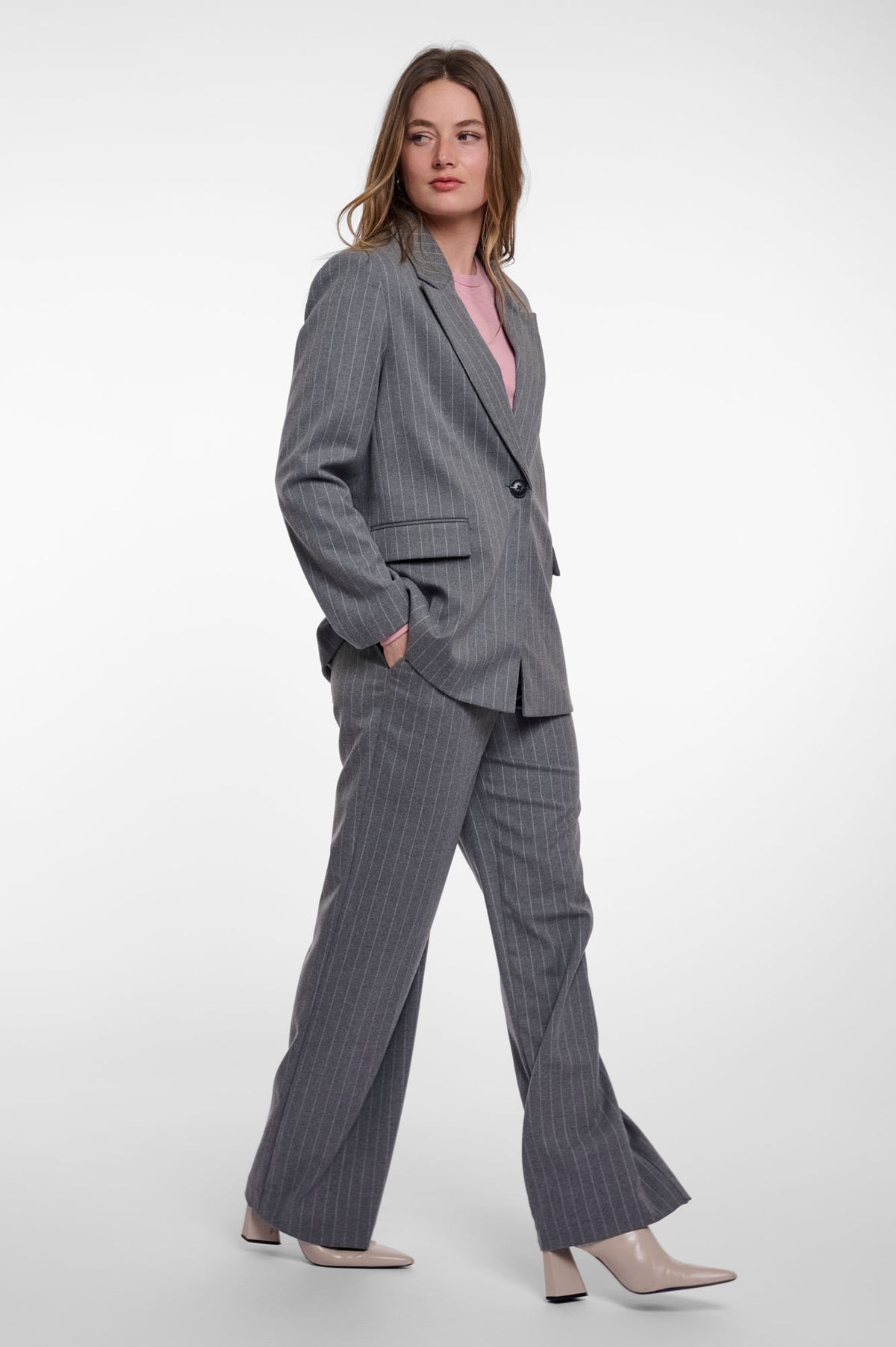 Mid grey pinstripe