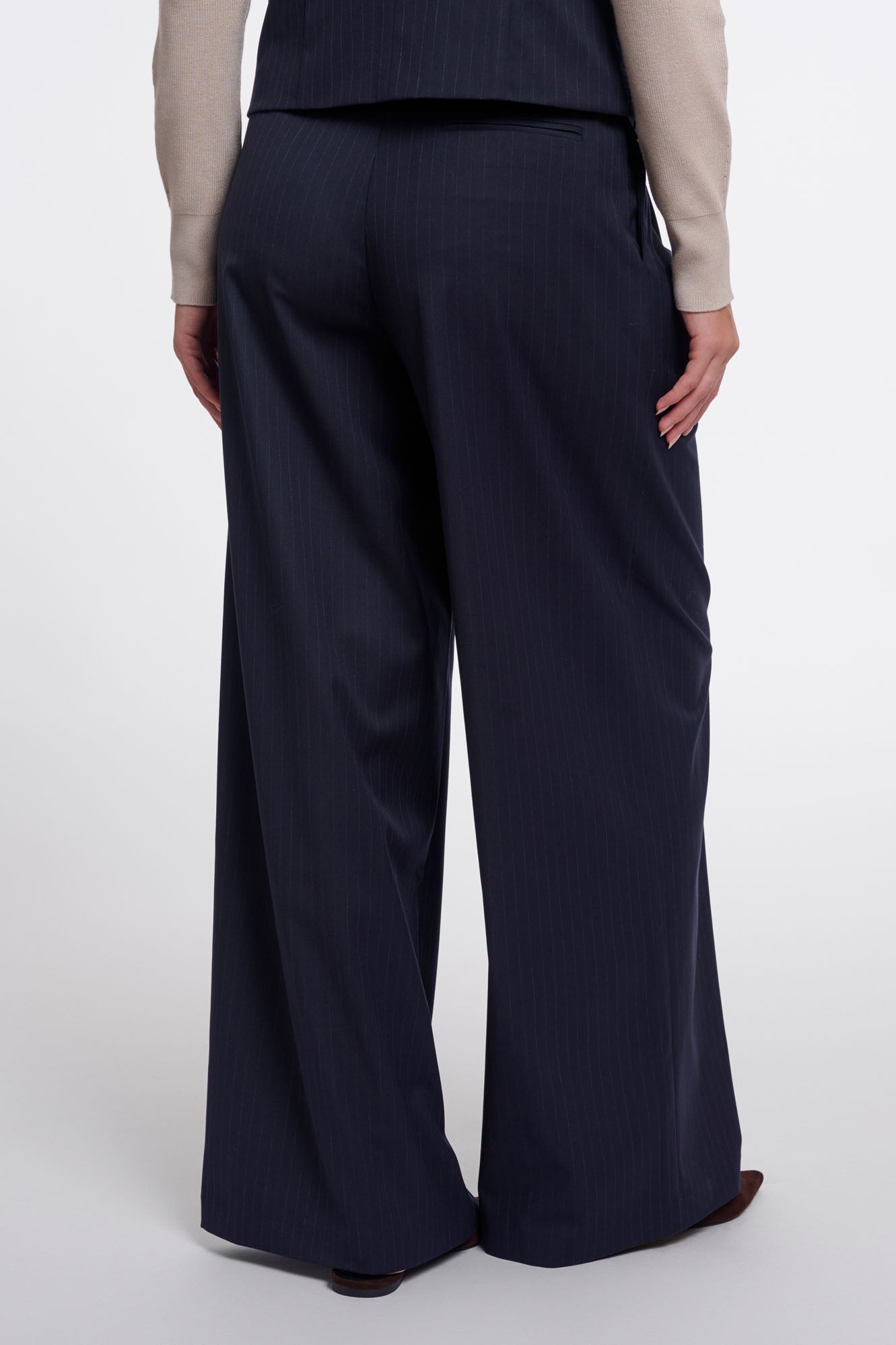 Dark navy pinstripe