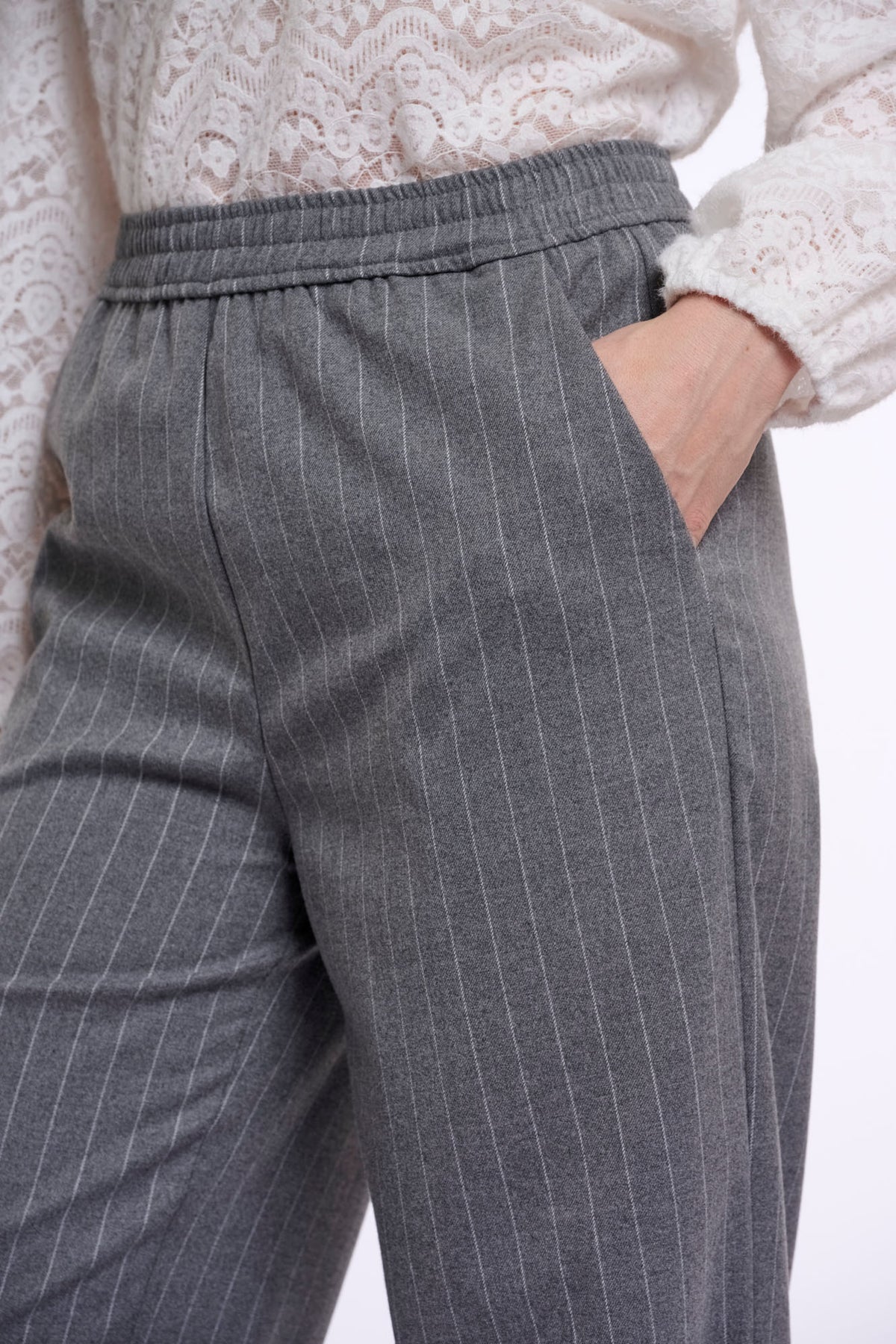Mid grey pinstripe