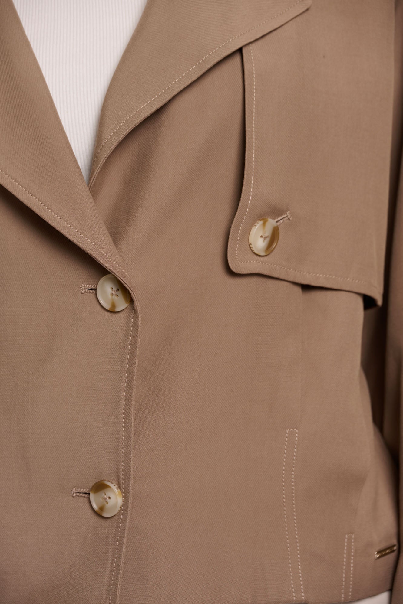 Micha cropped trenchcoat