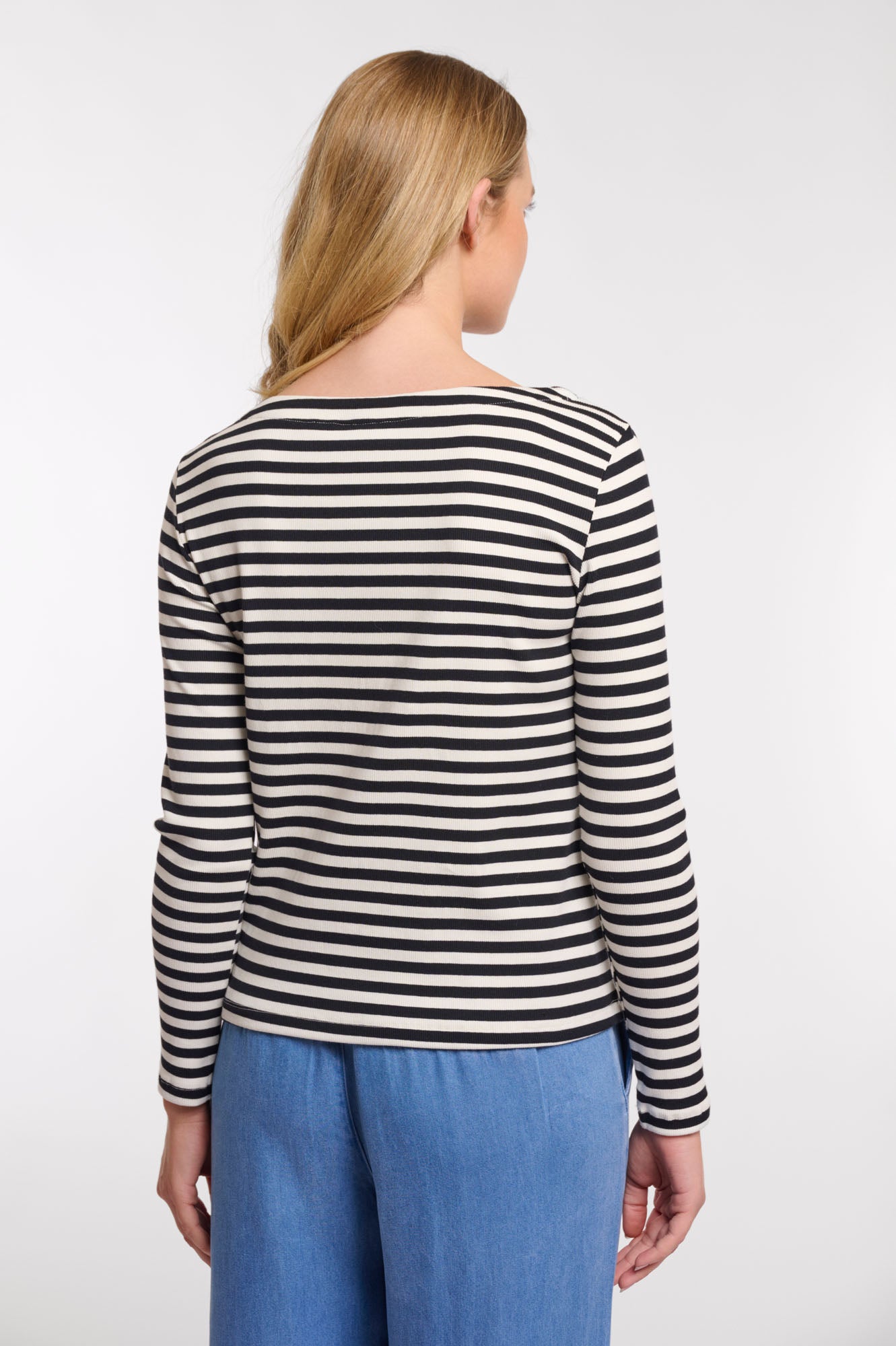 Black white striped