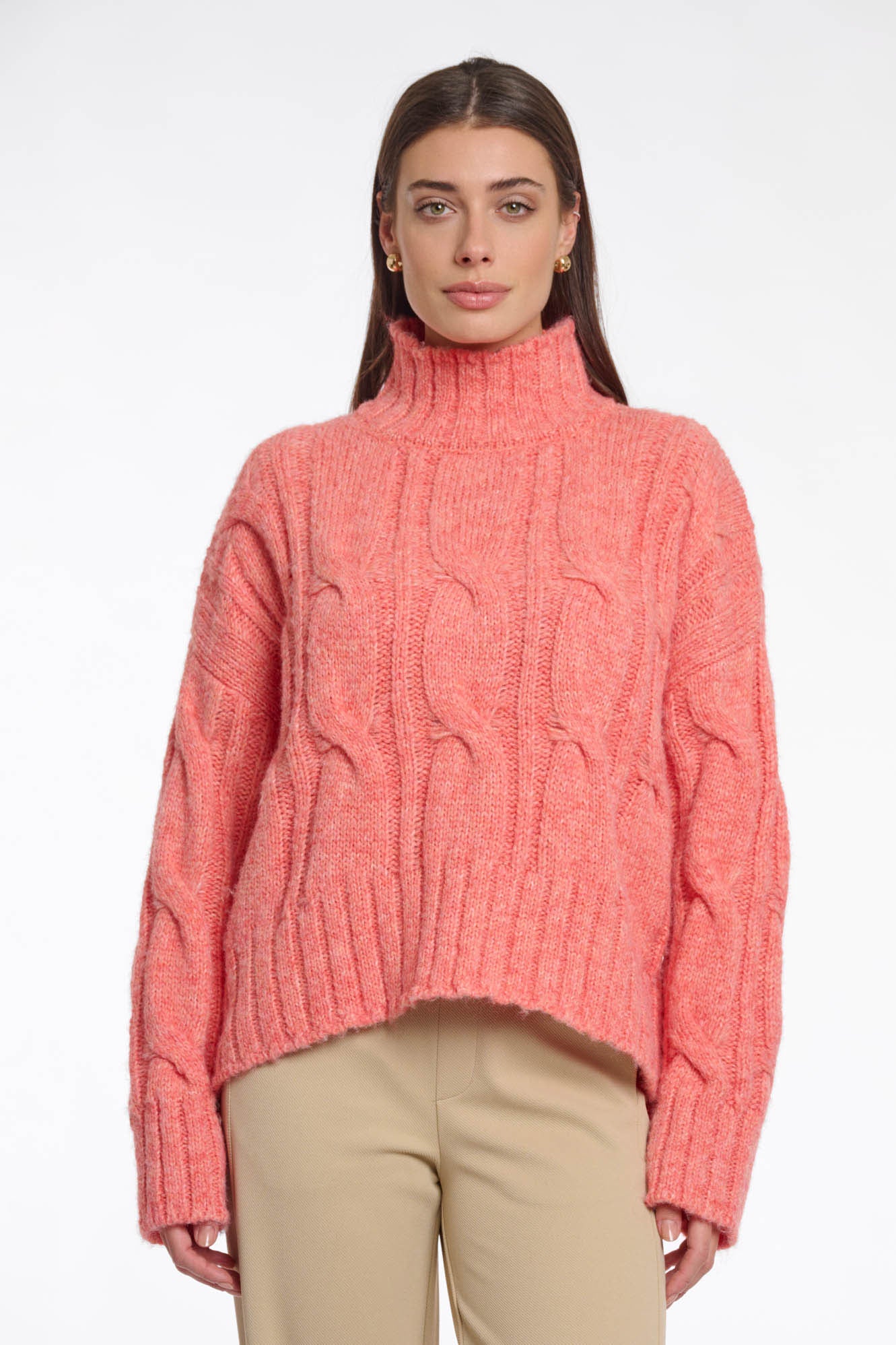 Bright coral melange