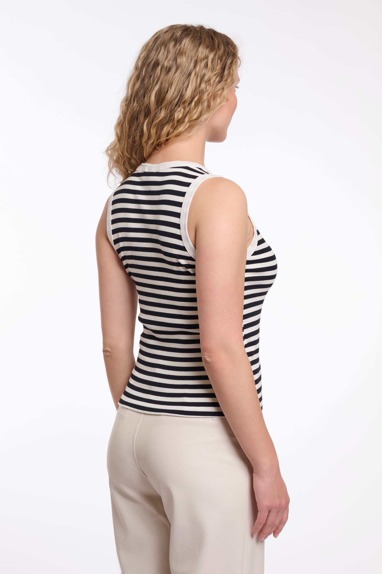 Black white striped