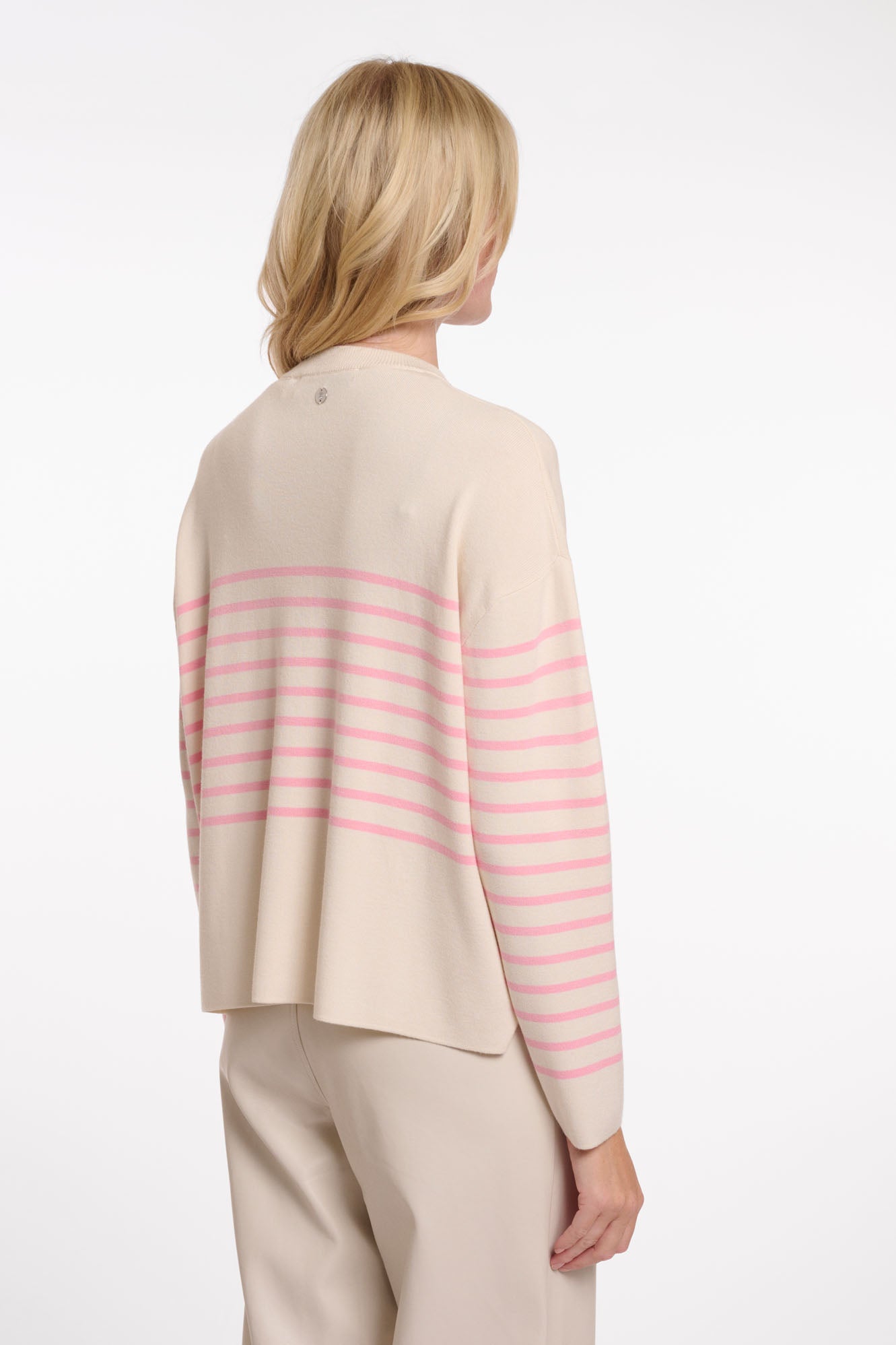 Snow white pink stripes